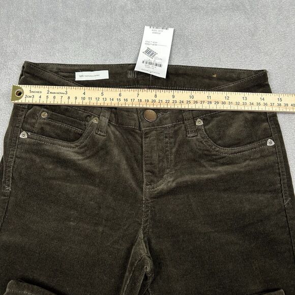 Kut From The Kloth MIA Toothpick Skinny Brown Corduroy Pants Academia Women's 4 - Picture 8 of 12
